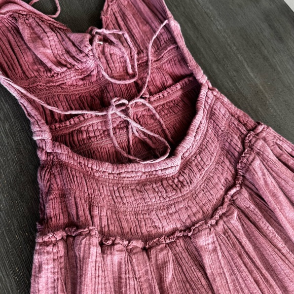 Free People Feeling Bonita Midi Dress Backless Pink Rose XS - Picture 9 of 14